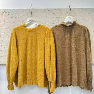 内搭上衣配鲨鱼裤 大码 冬季 加绒打底衫 遮屁股T恤 蕾丝半高领中长款