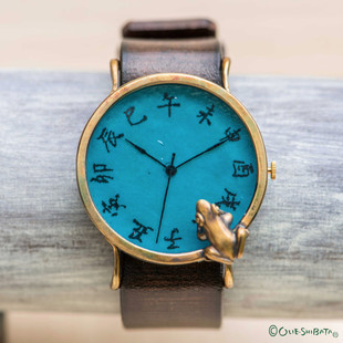 豆记のCreema minne日本代购 个性手作池塘透明复古十二时辰手表