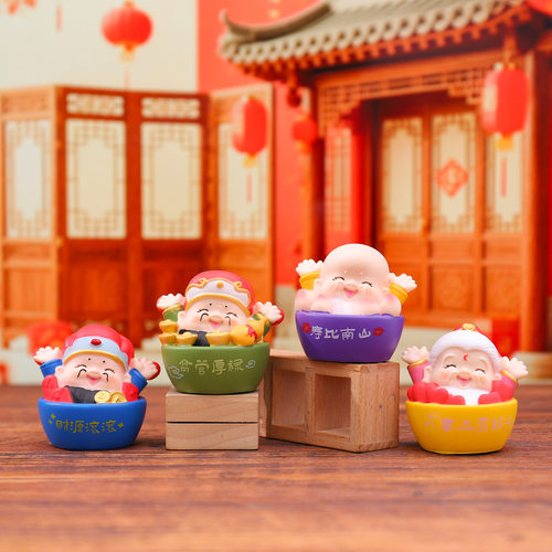 创意潮玩五福来啦烘焙摆件好寓意玄关装饰节日礼物桌面小摆件批发