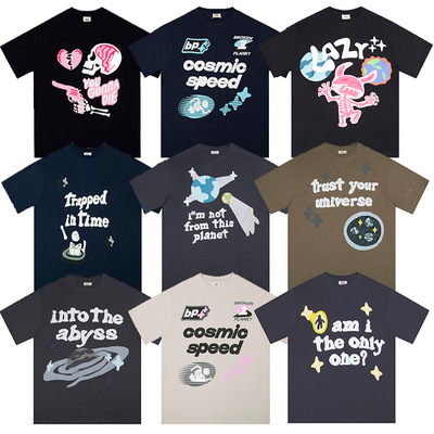BROKEN PLANET破碎星球美式潮牌发泡情侣短袖宽松男女百搭T恤跨境