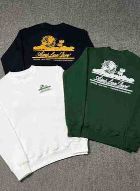 跨境Aime Leon Dore印花纽约皇后区地标建筑简约休闲圆领卫衣ALD