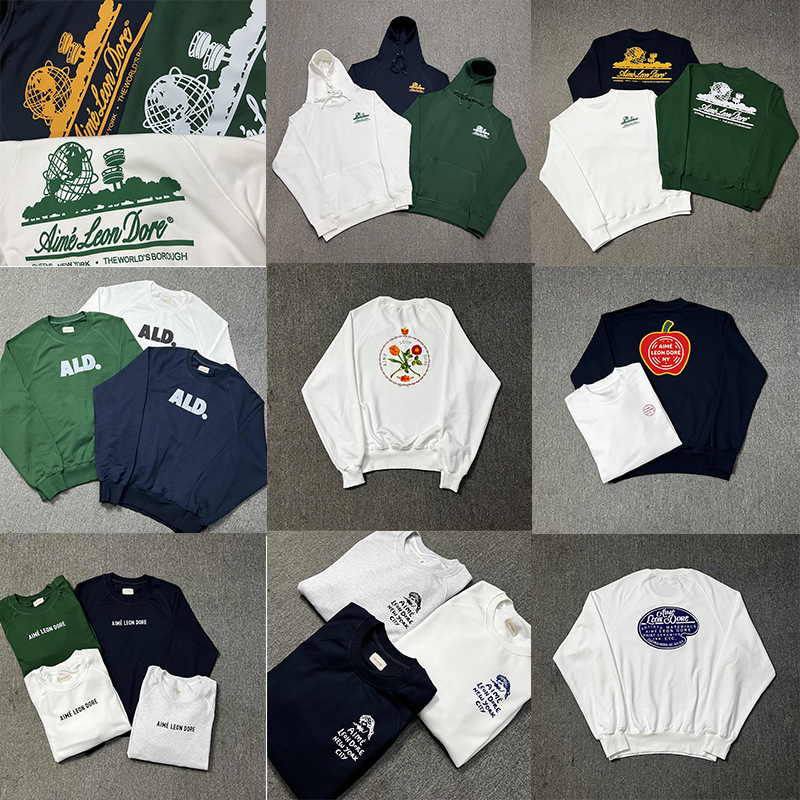 Aime Leon Dore纽约皇后区地标建筑印花连帽简约百搭字母卫衣