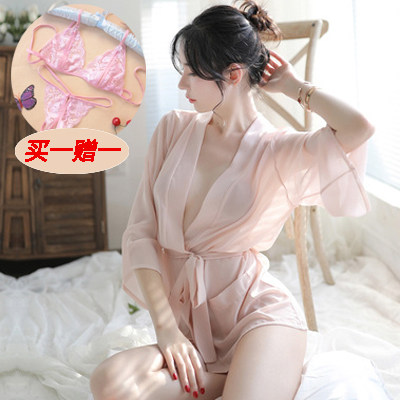 私房摄影衣服！女夏透明蕾丝甜美睡裙情趣冰丝火辣诱惑
