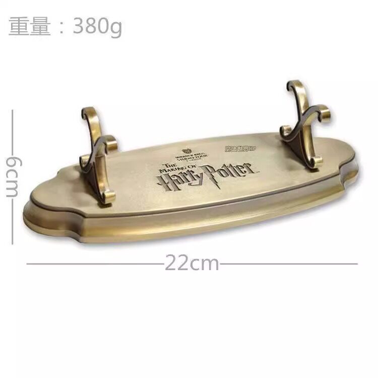正版哈利波特魔杖支架礼物周边摆架魔法棒展示架纯金属铜展架摆件图片