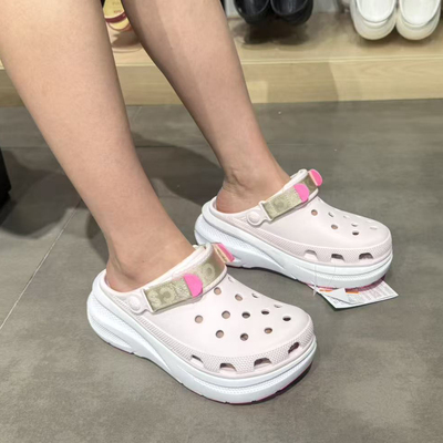 Crocs动感泡芙拼色沙滩洞洞鞋