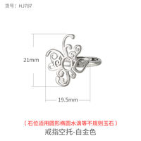 Sand gold craft ring with empty stand, form-fitting ring with empty stand, diy beeswax amber PI Xiu 18K gold ring with empty stand thumbnail 7