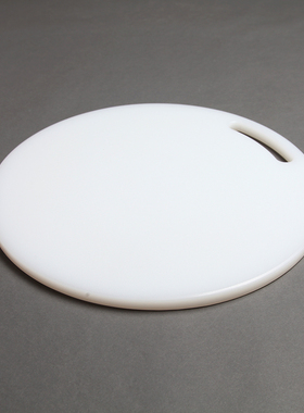 圆形商用食品级PE塑料切菜板加大白色抗菌防霉砧板家用薄水果垫板