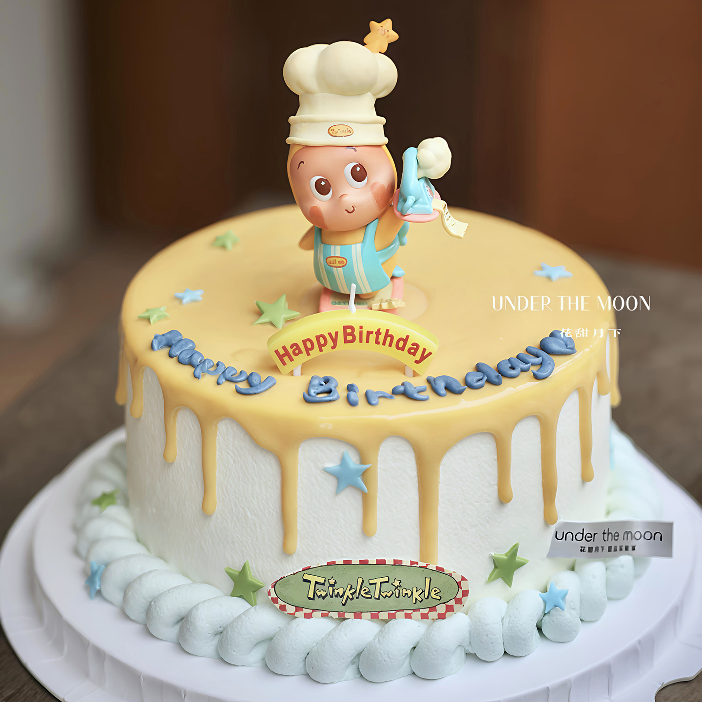 包邮网红生日蛋糕装饰摆件卡通蜡烛厨师恐龙星星人星仔儿童插件