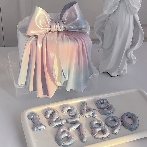 网红翻糖干佩斯数字气球硅胶模具