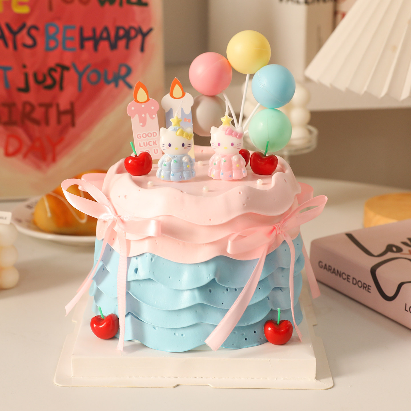 包邮网红kt小猫生日蛋糕蜡烛卡通可爱甜品台粉蓝少女心节日装扮,节庆用品/礼品,蛋糕/烘焙装饰用品,淘宝优惠券,粉丝福利购,淘宝优惠卷