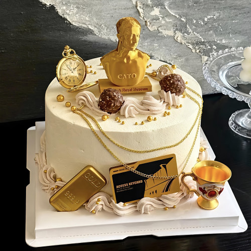 网红男神生日蛋糕装饰摆件三角洲行动半身雕像周边礼物金条手办
