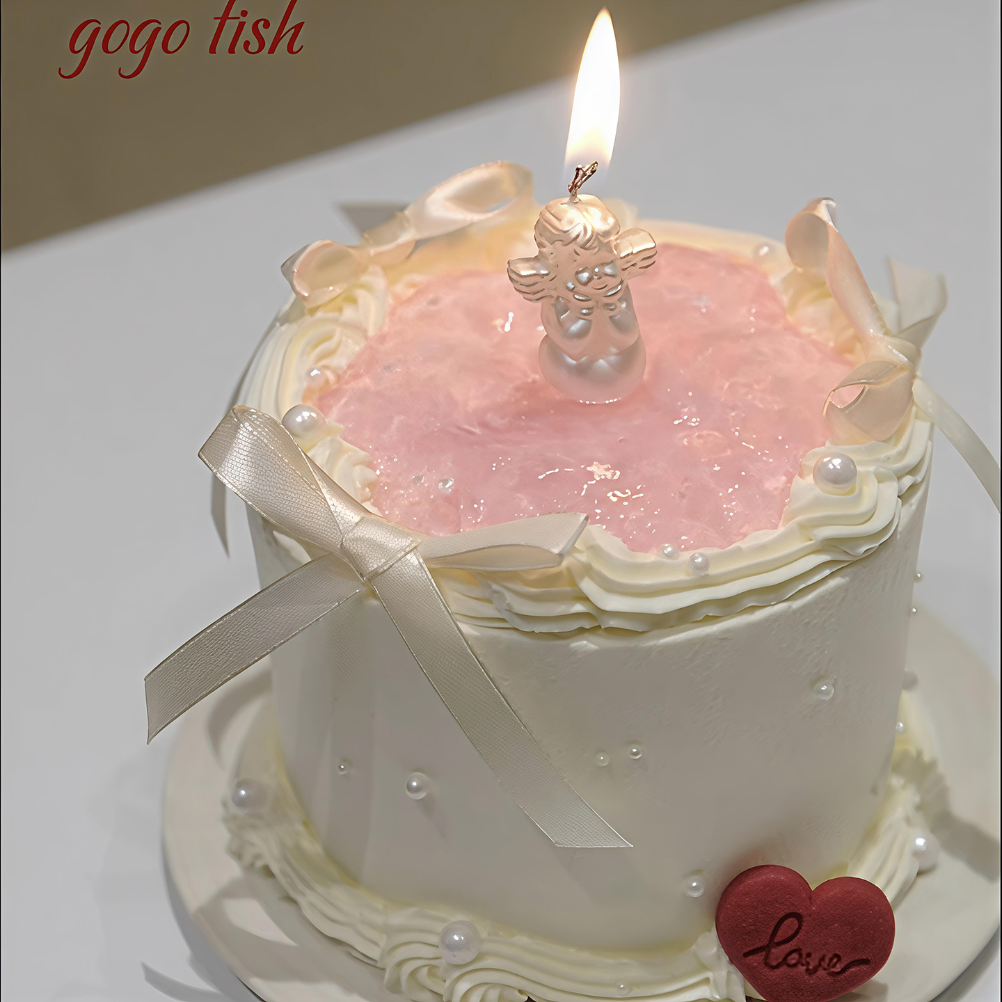 网红情人节烘焙蛋糕装饰摆件珠光丘比特小天使蜡烛模具爱心饼干