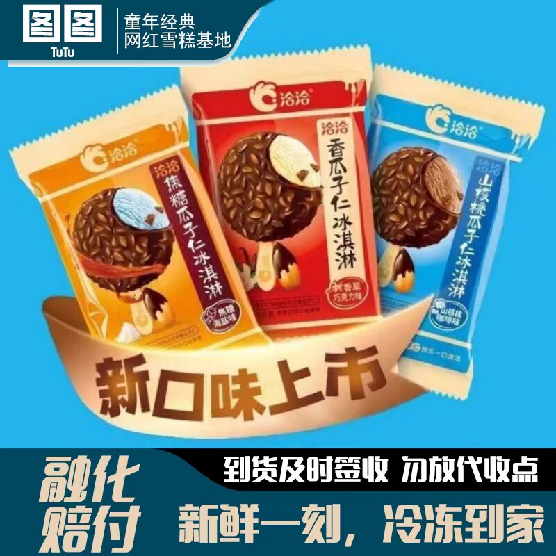 【10支】洽洽香瓜子雪糕冰淇淋焦糖核桃香草瓜子仁冰激凌冰棍冷饮