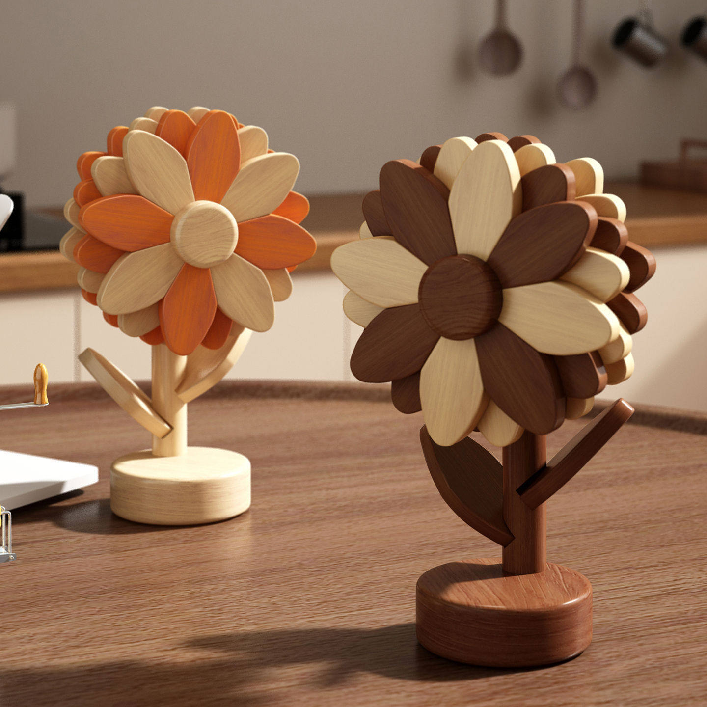 向日葵餐垫隔热垫实木质厨房饭桌餐桌台砂锅防烫垫菜盘子碗垫杯垫,家居饰品,装饰摆件,淘宝优惠券,粉丝福利购,淘宝优惠卷