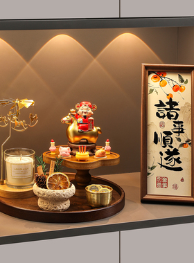 财神爷摆件进门口玄关招财旺宅