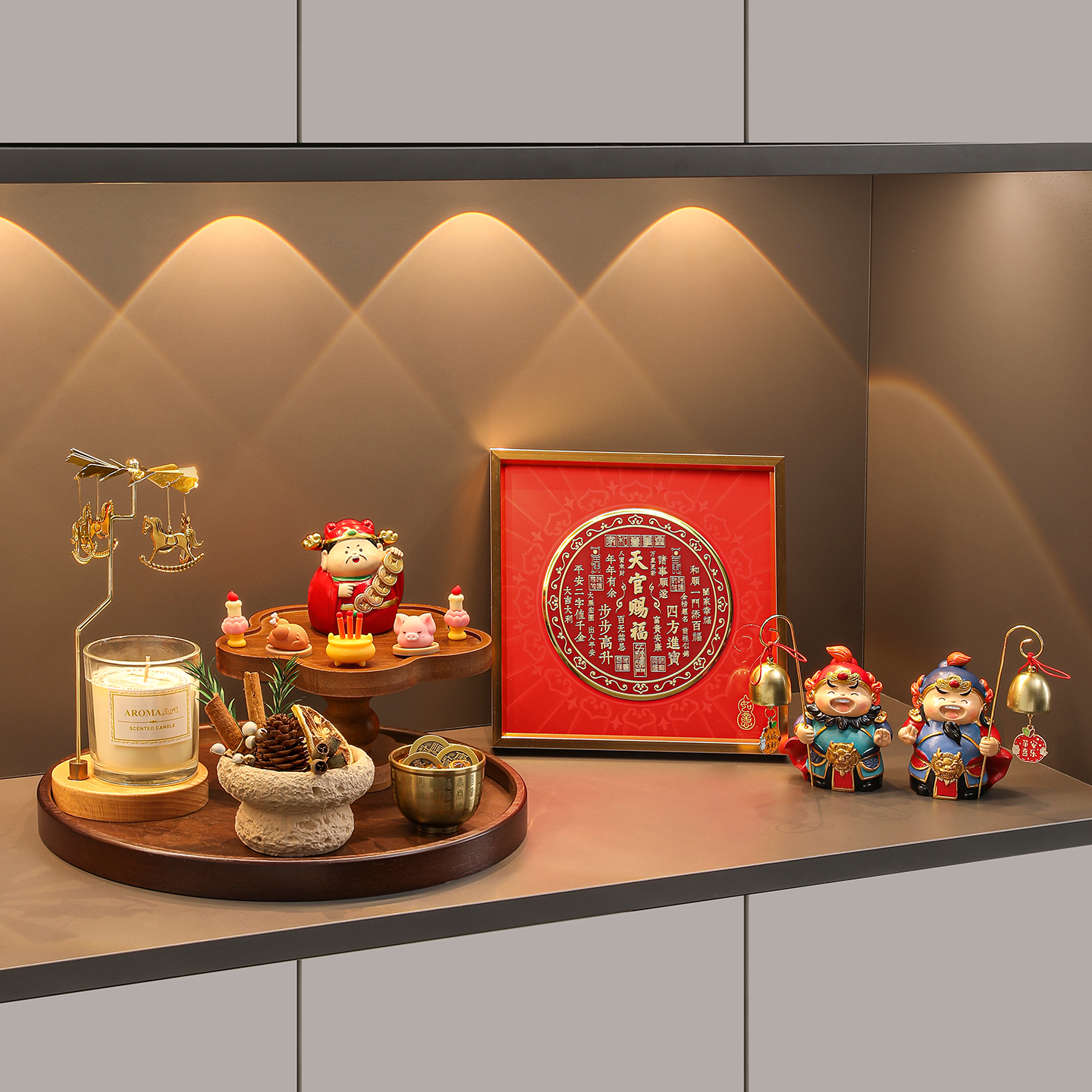 天官赐福乔迁之喜装饰入户玄关摆件新房新居布置搬家礼物送人实用