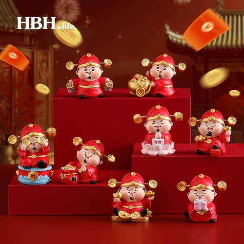 海贝海财神爷桌面小摆件办公室
