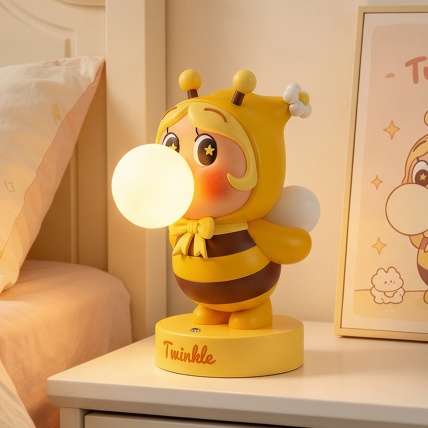 创意充电款台灯卧室床头小夜灯桌面摆件装饰氛围感生日礼物送闺蜜