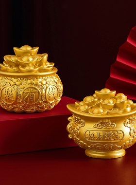 聚宝盆元宝招财摆件新年伴手礼