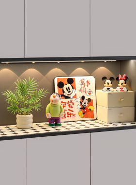 玄关收纳盒储物盒抽屉式装饰品摆件客厅入户鞋柜胖虎桌面家居摆设