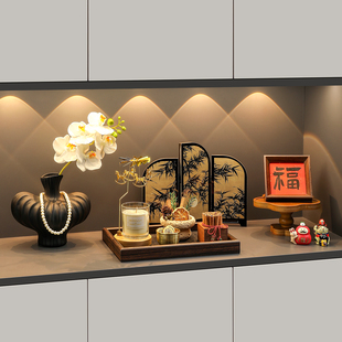 中古风玄关装饰摆件放钥匙收纳进门口客厅餐边柜高级感装饰品好物