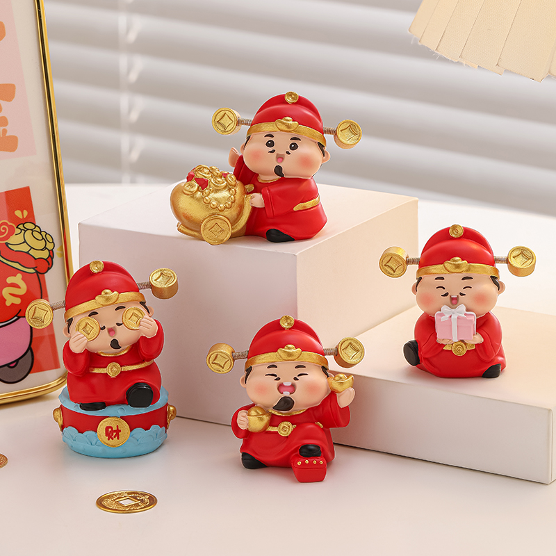 海贝海新年财神爷桌面小摆件