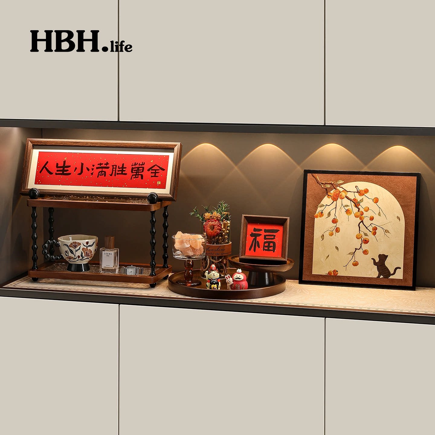 中古风入户玄关钥匙收纳摆件图片