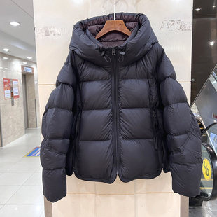 加厚连帽外套蓬松羽绒服 欧货90%白鸭绒保暖时尚 专柜高端极寒
