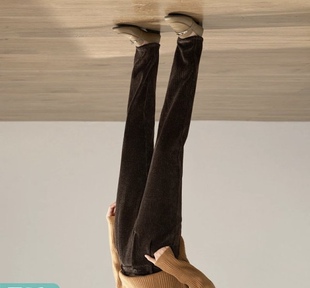 女通勤高腰后腰橡筋百搭九分萝卜裤 25秋冬裤 天喵159 超值 包邮