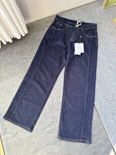 复古丹宁蓝阔腿牛仔裤 903韩D牛仔裤 四季 款 女 显瘦宽松潮流直筒裤