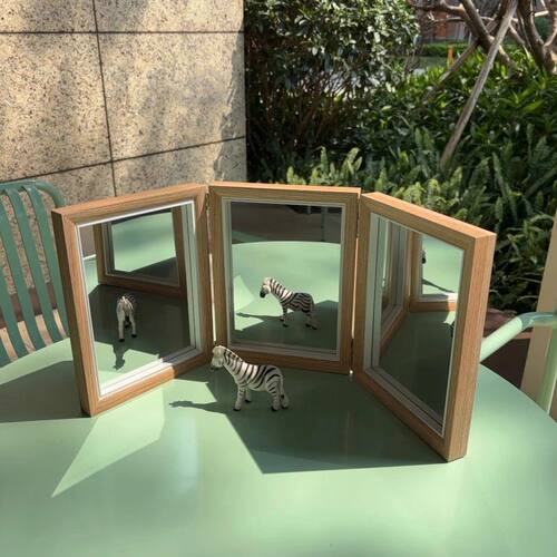 三面镜三折镜子折叠亚克力幼儿园早教光影小红书拍摄道具摄影用品