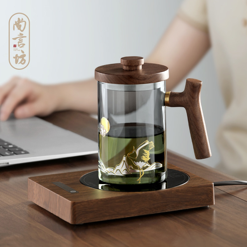 尚言坊严选保温加热杯垫100度可烧水智能办公室恒温宝泡茶杯茶壶