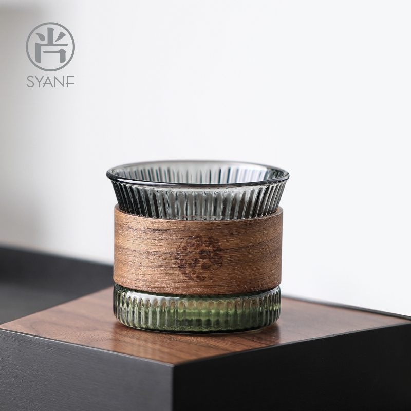 家用喝茶个人专用防烫玻璃茶杯
