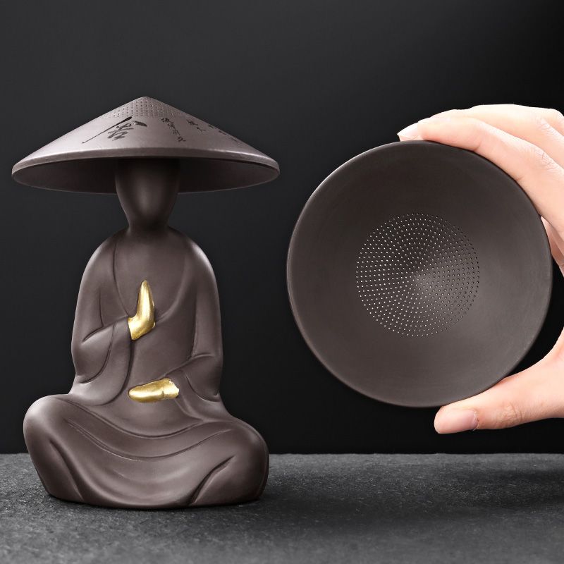 尚言坊紫砂茶宠茶摆件可养精品茶漏家用茶叶过滤网功夫茶具滤茶器