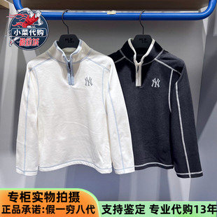 休闲加绒保暖半拉链T恤衫 时尚 卫衣7ATSB2356 2025新款 MLB男女童装