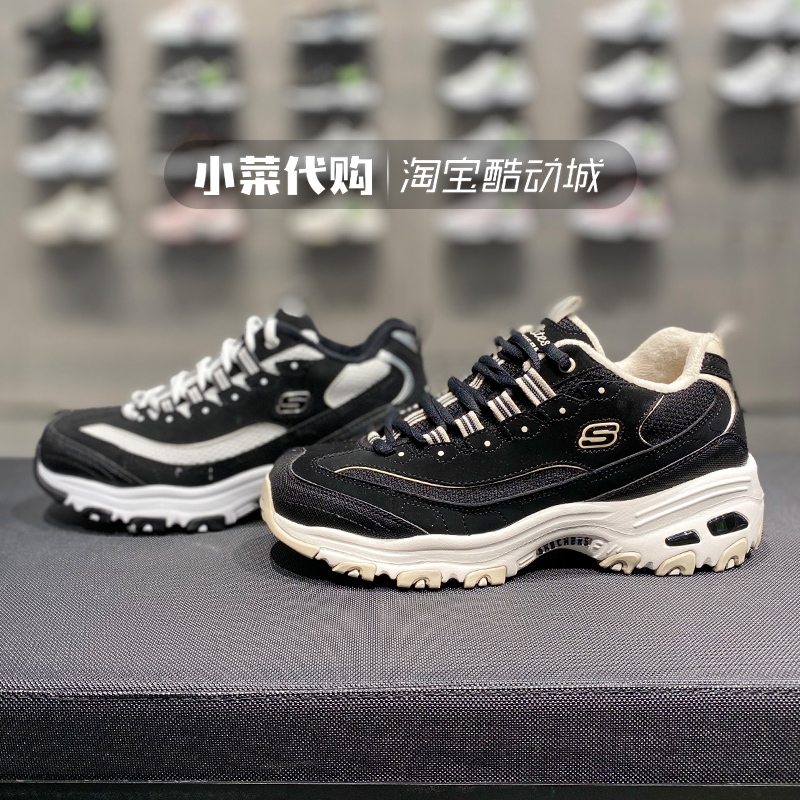 斯凯奇男女保暖加绒熊猫鞋老爹鞋