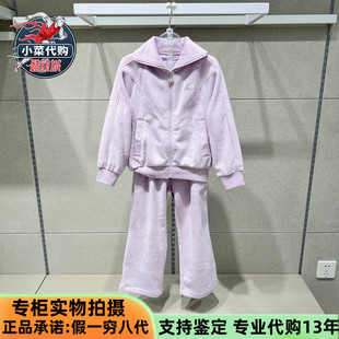 New Balance/NB女童装2025款加绒翻领外套长裤运动套装ND2VF43162