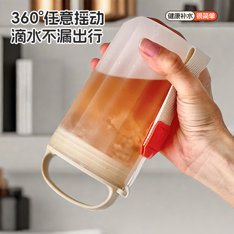 ins水杯便携男女小学生儿童上学专用大容量塑料杯子防摔运动水壶