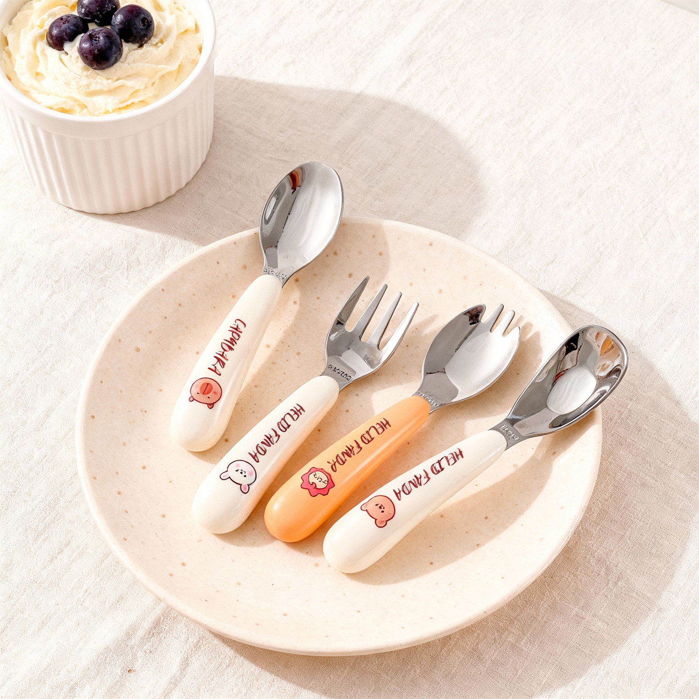 2025新款316不锈钢宝宝餐具套装安全辅食勺子叉子喂饭儿童餐具,餐饮具,西餐勺,淘宝优惠券,粉丝福利购,淘宝优惠卷