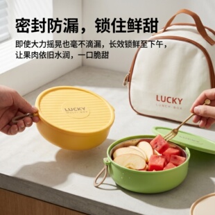 食品级密封便携水果便当盒保鲜盒锁鲜防漏上班族户外野餐家用2026