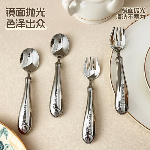 宝宝勺子儿童自主进食勺子叉子