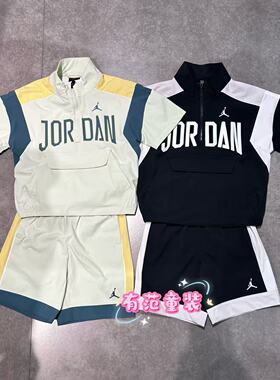 JORDAN童装26夏男女童速干透气抽绳五分裤 JD2622005/JD2622007