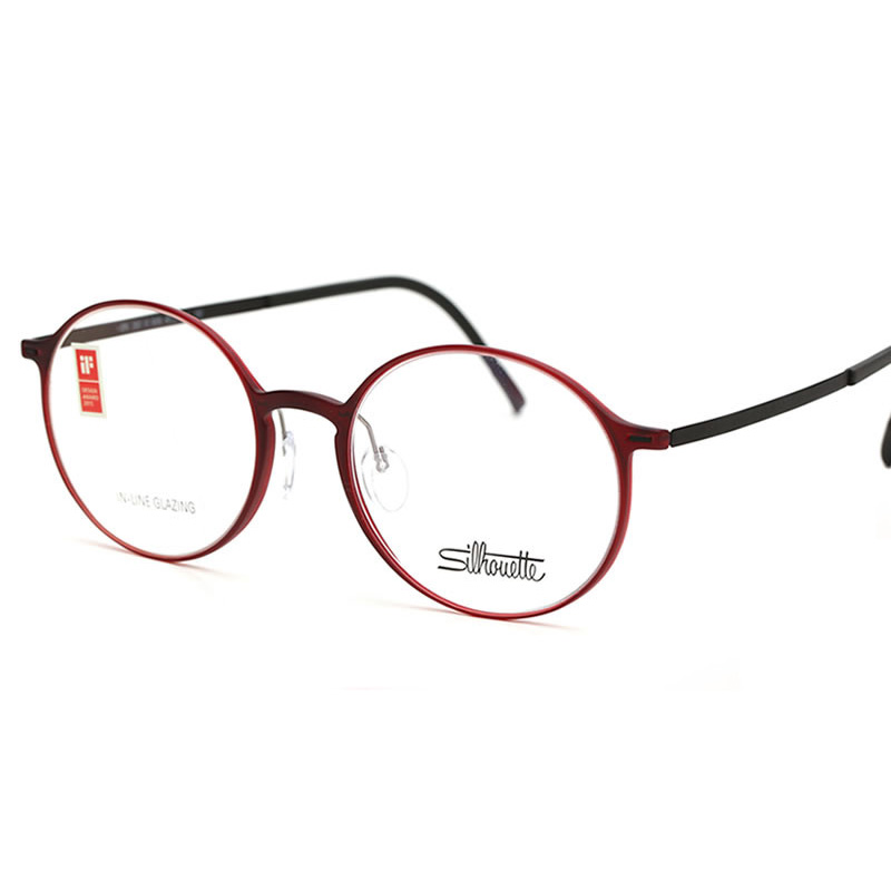 Silhouette诗乐全框SPX超轻板材男女款圆框复古近视眼镜框架2901