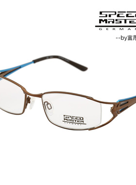 速度大师时尚商务侧半框纯钛女款轻便舒适百搭近视眼镜框架10882