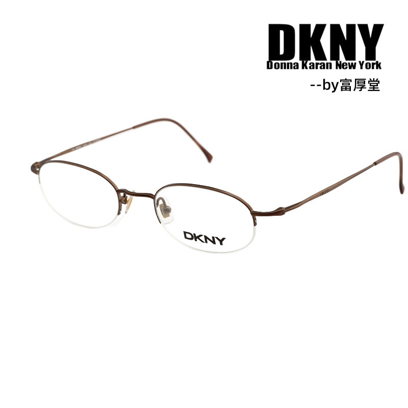 DKNY唐娜卡兰光学镜架半框时尚小圆框修饰脸型近视眼镜框女款6606