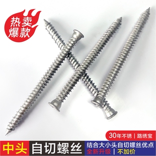 路锈宝自切螺丝中头自切螺丝螺钉德式混泥土水泥门窗安装螺钉