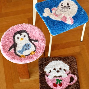 原创可爱坐垫簇绒植绒防滑四季 BLEU ZOO ROSE 办公室椅垫ins