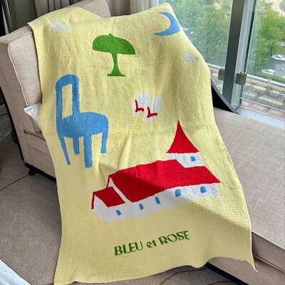 BLEU et ROSE【奇妙屋】原创家居毯子沙发毛毯厚空调毯午睡休闲