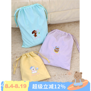 BLEU et ROSE【ZOO】束口袋旅行便携手帐洗漱包健身脏衣收纳抽绳