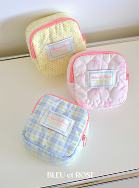BLEU et ROSE【甜心小方】原创可爱立体化妆包收纳袋旅行包便携